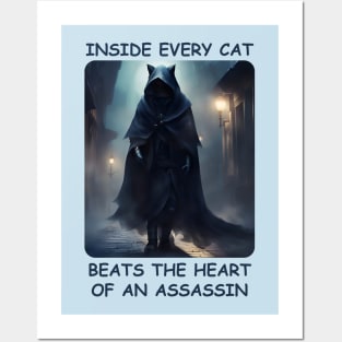 Cat Assassin (Dark Letters) Posters and Art